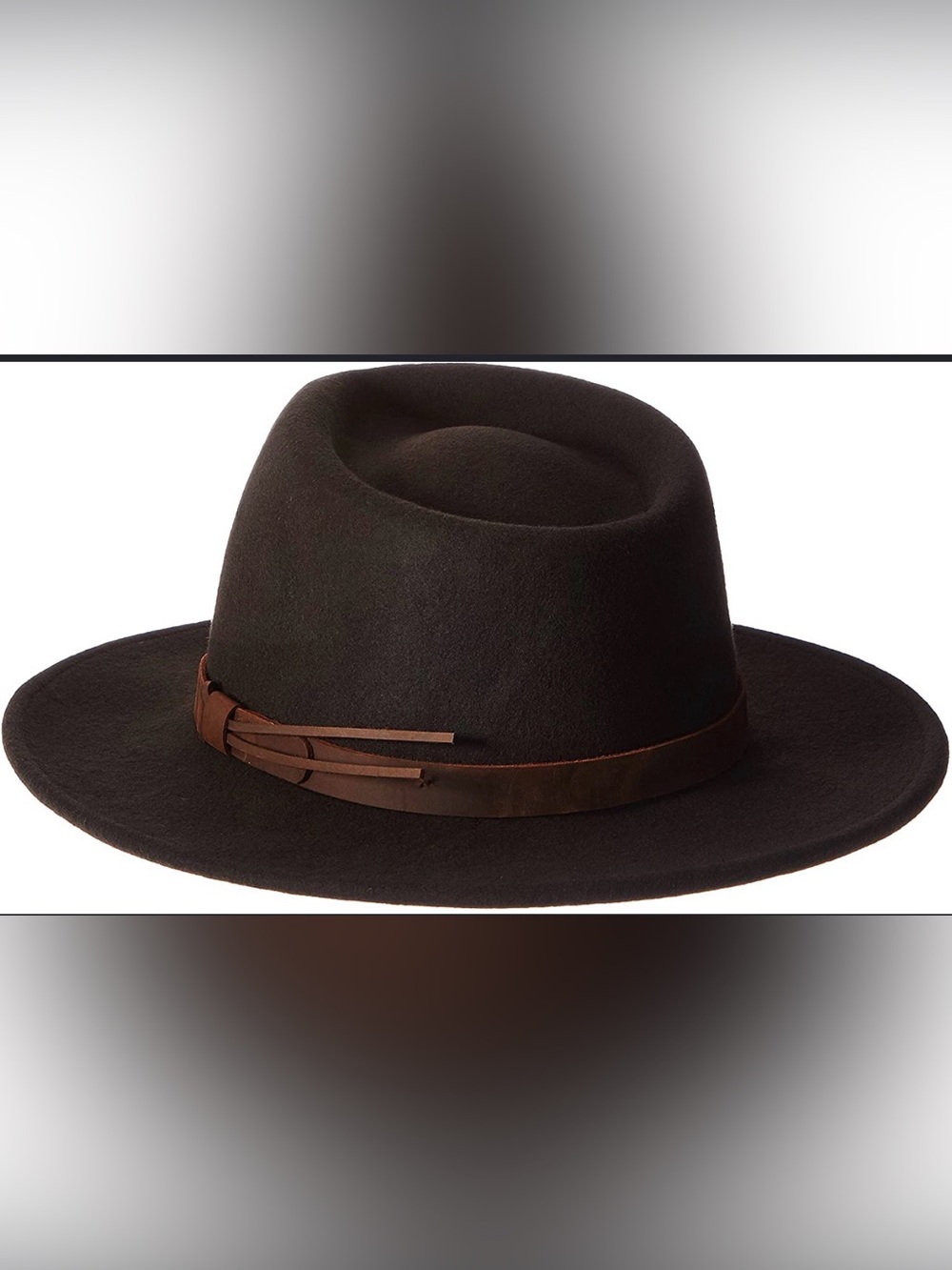Twister By Durango Crushable Classic Brown Felt Fedora with Leather Band - OS